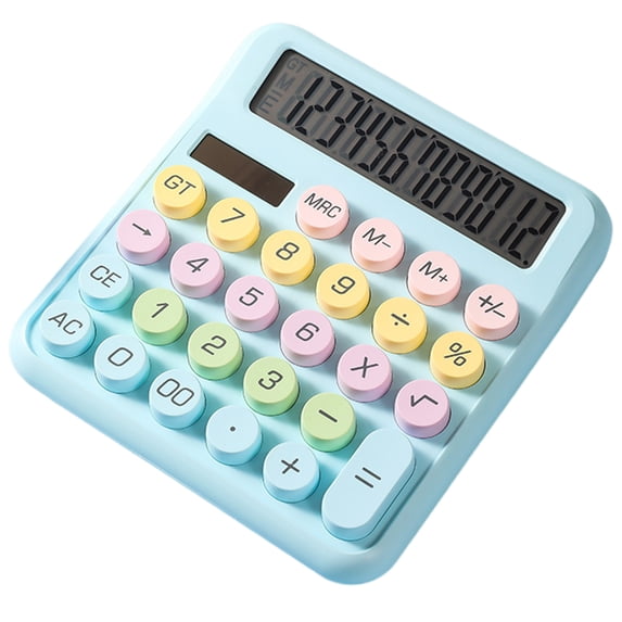 Mosey Calculator Typewriter Style Large LCD Display Easy Reading Round Keys Calculator for Everyday Office Use