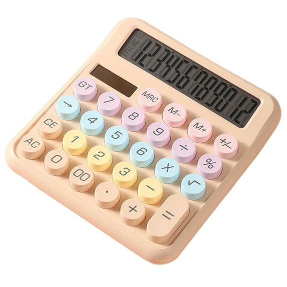 Mosey Calculator Typewriter Style Large LCD Display Easy Reading Round Keys Calculator for Everyday Office Use