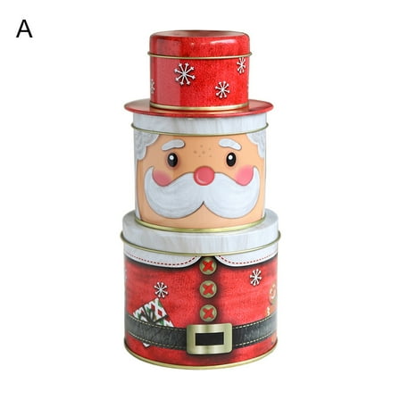 Mosey Candy Holder Xmas Theme Multifunctional 3 Layers Christmas Style Cookie Treat Boxes for Home