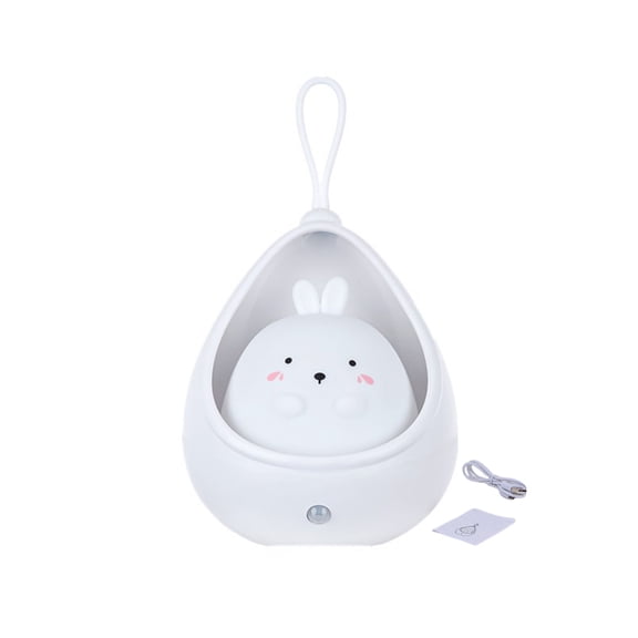 Mosey Cartoon LED Lamp Creative Shape Adorable Appearance Hanging Design Flicker Free Rechargeable Ultra-Bright Cartoon Bunny Cat LED Lamp Human Induction Light for Home