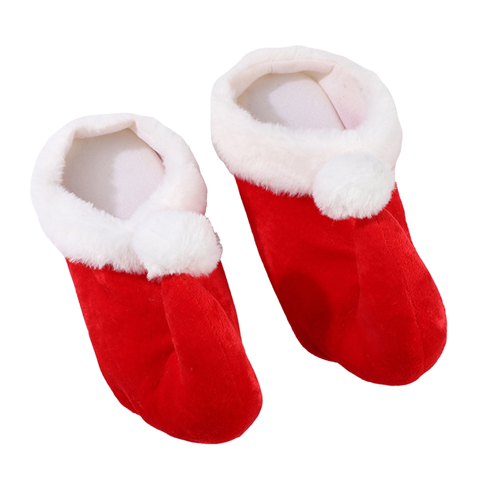 Mosey Christmas Slippers Christmas Santa Slippers Festive Red Cartoon