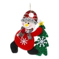 thumbnail image 1 of Mosey Christmas Snowman Bear Claus Santa Shape Scene Pendant Christmas Tree Non-woven Fabric Hanging Ornament, 1 of 8