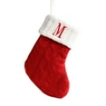 thumbnail image 1 of Mosey Christmas Socks Vintage Style Thread Weaving Letter Print Fireplace Xmas Tree Hanging Stockings for Xmas Gift, 1 of 7