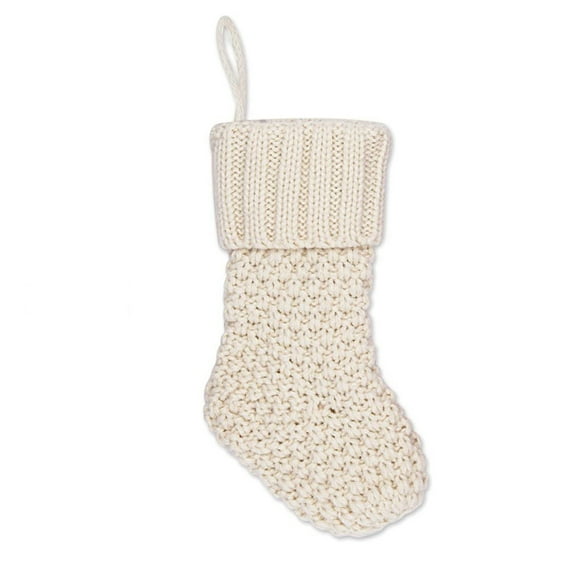 Mosey Christmas Stockings Wear Resistant Large Capacity Solid Color Knitted Stockings Xmas Tree Hanging Decoration