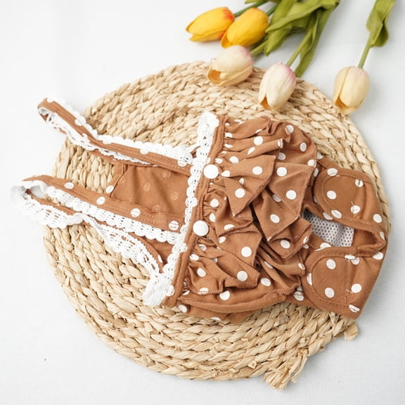 Mosey Cozy Dog Pajama Suit Polka Dot Print Pet Clothing Adjustable