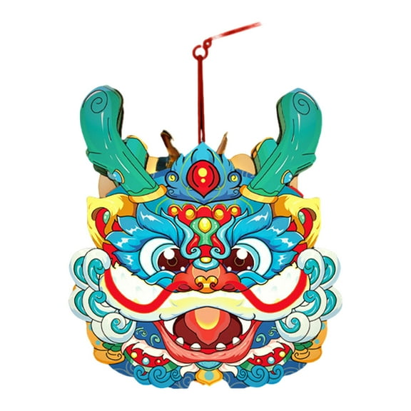 Mosey DIY Handmade Materials Handheld Lantern Chinese Style Spring Festival Retro Traditional Paper Lantern Children New Year Cartoon Lantern