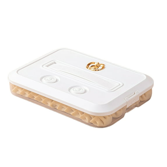 Mosey Dumpling Storage Box Multi-layers Large Capacity Portable Handle Airtight Lid Non-sticky Refrigerator Food Wonton Container Holder Organizer Kitchen Supplies
