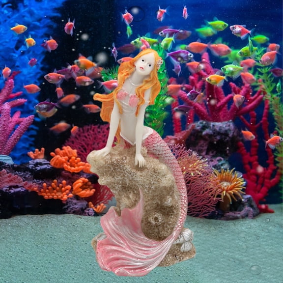 Mosey Durable Aquarium Mermaid Decoration Clear Texture   Home Decor   Decorative