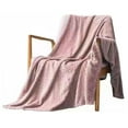 thumbnail image 1 of Mosey Flannel Blanket Solid Color Cozy Dusty Stylish Lightweight Comfortable Touch Warm Flannel Throw Blanket, 1 of 7
