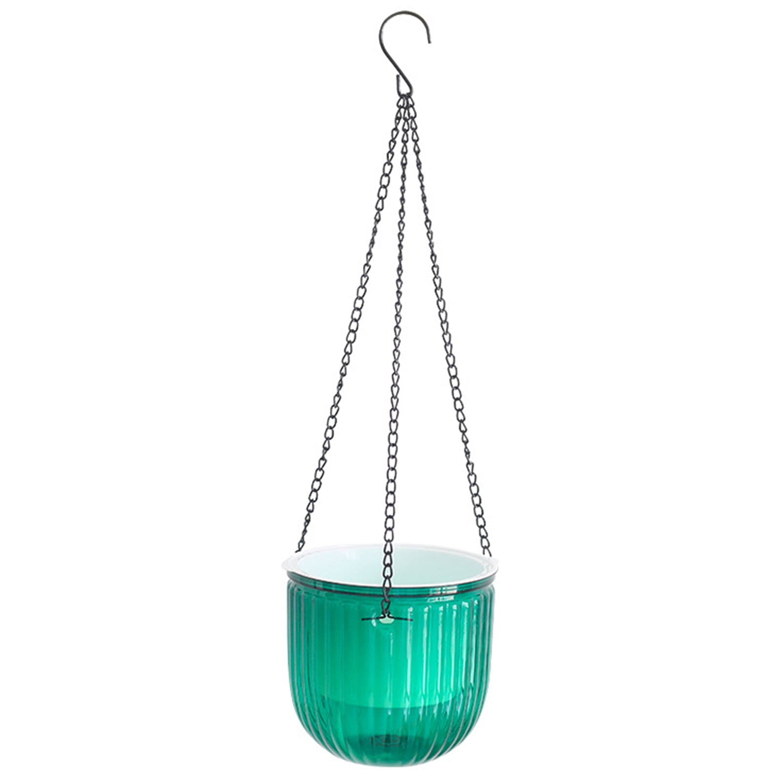 Mosey Flowerpot Self-Watering Visible Water Level Hanging Planter Pot Basket with Drainage Holes for Indoor Outdoor