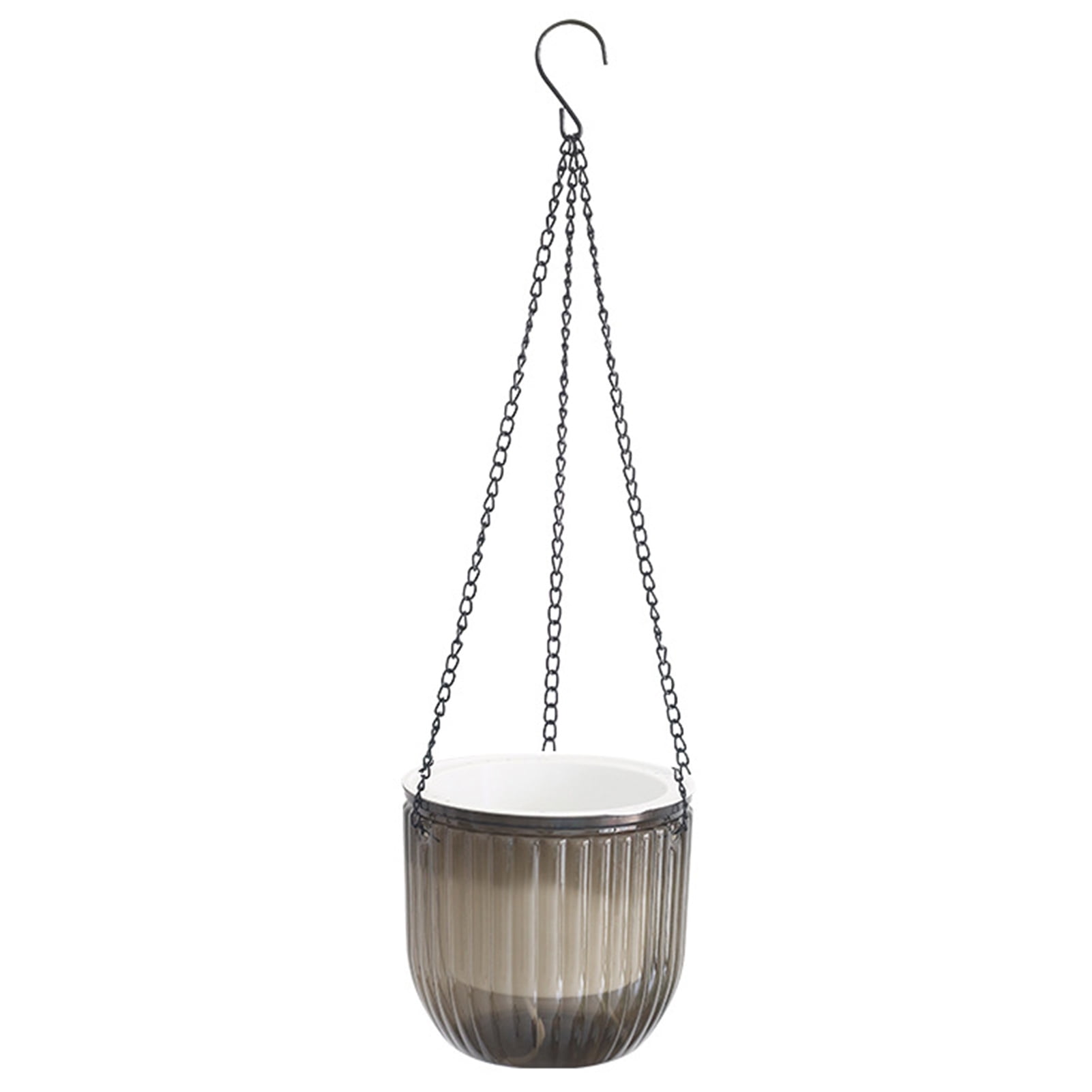 Mosey Flowerpot Self-Watering Visible Water Level Hanging Planter Pot Basket with Drainage Holes for Indoor Outdoor