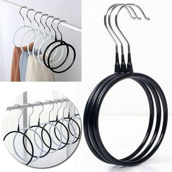 Mosey Hanger,Holes Ring Holder Hook Scarf Wraps Shawl Ties Storage Hanger Bathroom Shelf