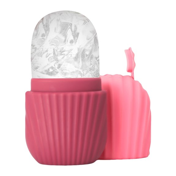 Mosey Ice Face Roller Ice Cube Mold with Lid Anti-slip Ice Tray Shrink Pores Ice Maker for Eye Puffiness Face Tightening Skin Rejuvenating