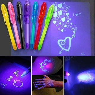 Jandel 5 Pack Invisible Ink Pen, Upgraded Spy Pen Invisible Ink Pen with UV Light Magic Marker for Secret Message and Kids Halloween Goodies Bags Toy(