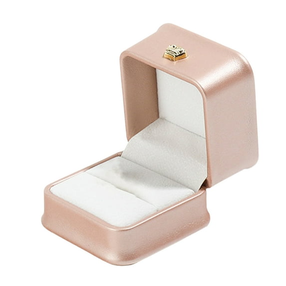 Mosey Jewelry Ring Box Compact Size Portable Scratch-proof Soft Velvet Lined Earring Ring Case Jewelry Organizer