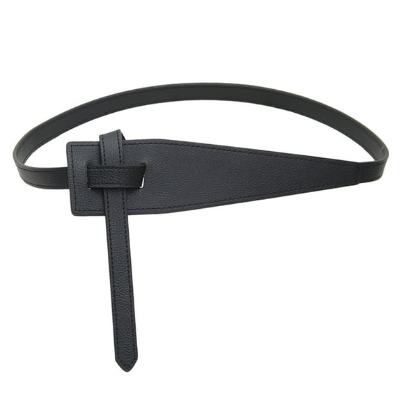 Mosey Korean Style Simple Women Faux Leather Belt Irregular Shape Adjustable Knot Long Waistband Suit Coat Corset Belt Fashion Accessories