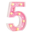 thumbnail image 1 of Mosey LED Digital Lights Glitter Numbers Sign Battery Powered Warm White Night Light Party Wedding Home Decor, 1 of 8