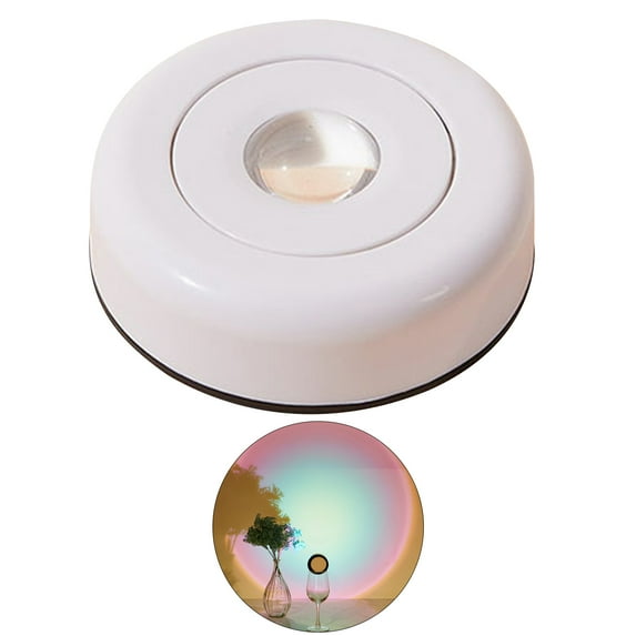 Mosey LED Light Brightness Adjustable Compact ABS Dual Mode Cabinet Light LED Sunset Projection Lamp Home Supplies