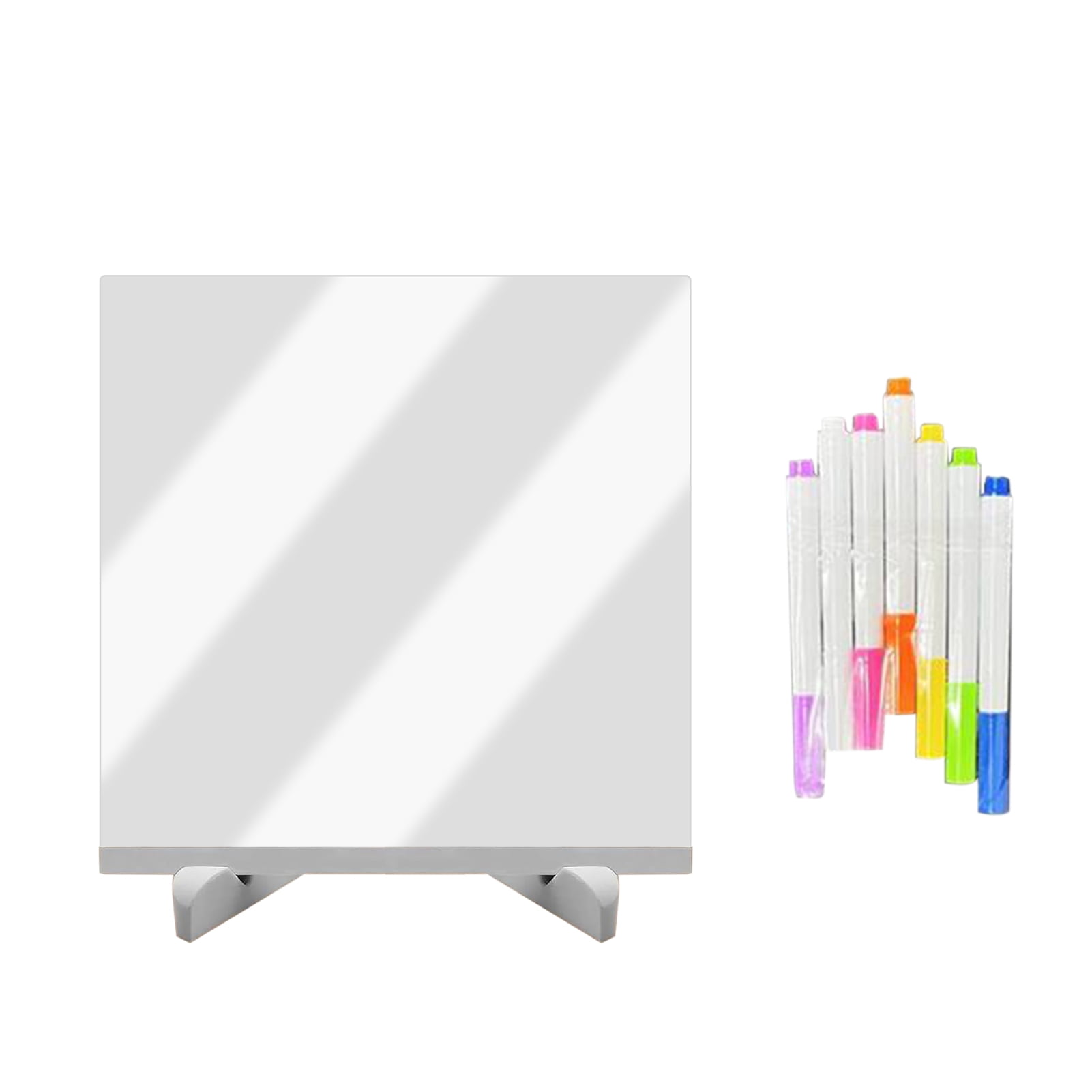 Mosey LED Note Board with Stand Color Pens Clear Acrylic Dry Erase