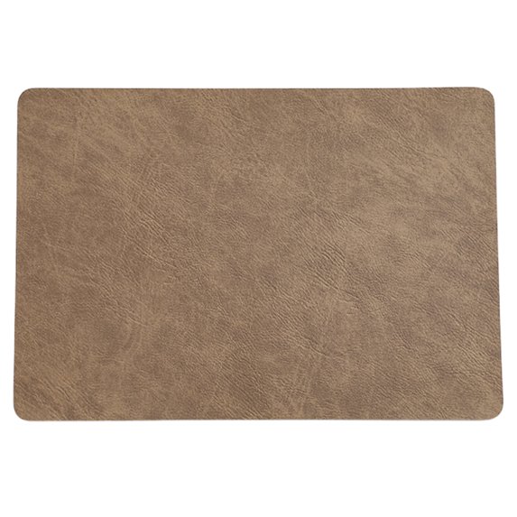 Mosey Light Luxury Solid Placemat Faux Leather High Elastic Soft Touch Easy to Clean Heat-Insulated Plate Bowl Pad Table Decoration