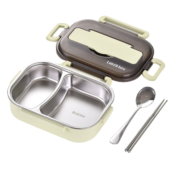 Mosey Lunch Container Anti-Leakage 1 Set Bento Box with Cutlery Portable Useful for Travel
