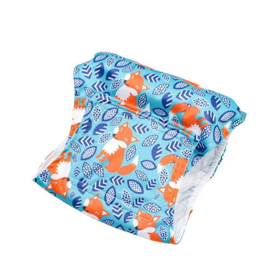 Mosey Male Dog Diaper Lightweight Dog Wraps Cartoon Print Fastener Tape Washable Dog Diaper Elastic Trim Dog Belly Band Pet Menstrual Pants