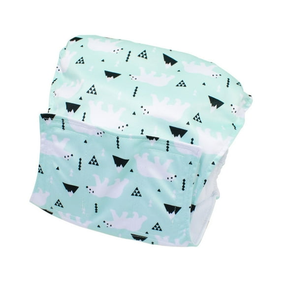 Mosey Male Dog Diaper Lightweight Dog Wraps Cartoon Print Fastener Tape Washable Dog Diaper Elastic Trim Dog Belly Band Pet Menstrual Pants