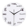 thumbnail image 1 of Mosey Math Wall Clock Silent Non-Ticking Quartz Movement with Hanging Hook Wooden Clock for Classroom Home Decoration, 1 of 8