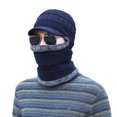 thumbnail image 1 of Mosey Men Winter Hat Sunshade Thermal Knitted Elastic Short Brim Full Anti slip Unisex Outdoor Camping Skiing Balaclava Cap Hat Scarf Integrated Headgear, 1 of 8