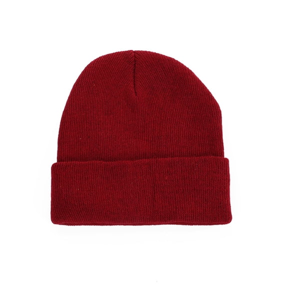 Mosey Men Women Autumn Winter Knitting Beanie Hat Solid Color Brimless Retro Round Dome Outdoor Pullover Skiing Hat Streetwear