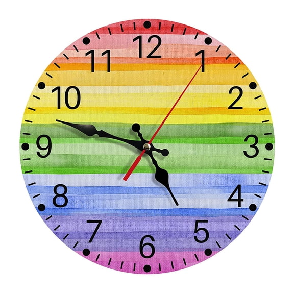 Mosey Modern Wall Clock 10 Inch Vintage Style Large Numeral Battery Operated Easy to Read Wooden Decorative Clock Home Office Supplies