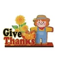 thumbnail image 1 of Mosey Ornament Thanksgiving Wooden Alphabet Fine Workmanship Smooth Surface Festive Scarecrow Pumpkin Turkey Decoration, 1 of 7