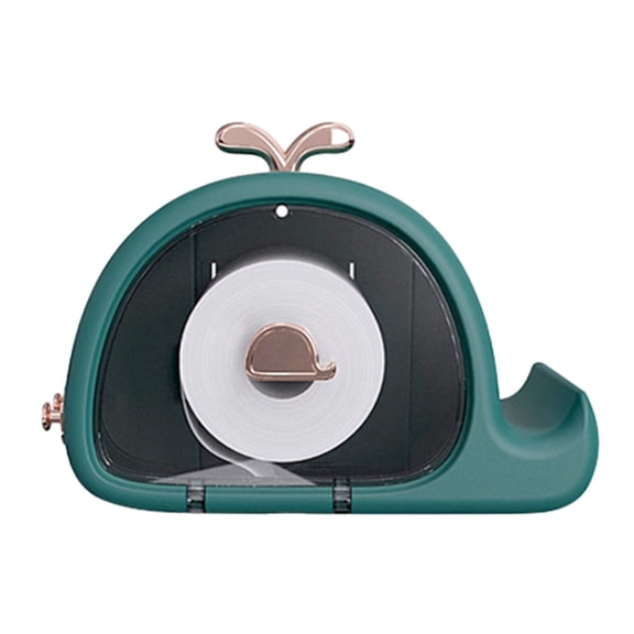 Mosey Punch-free Toilet Paper Holder Storage Box Large Capacity Simple Installation Wall Mounted Bathroom Paper Storage Organizer