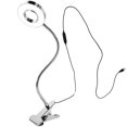 thumbnail image 1 of Mosey Reading Light Eye Protection Energy Saving USB Powered Clip on LED Desk Lamp Selfie Fill Light for Bed Headboard, 1 of 8