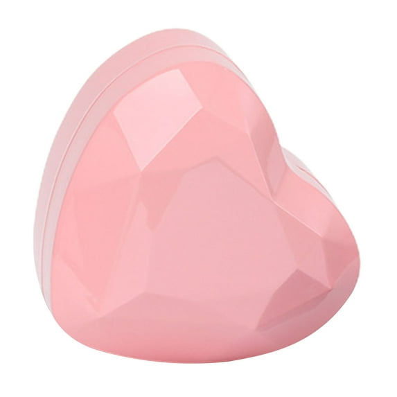 Mosey Ring Box Heart Shaped with LED Light Pocket-sized Portable Ring Case for Proposal Engagement Wedding