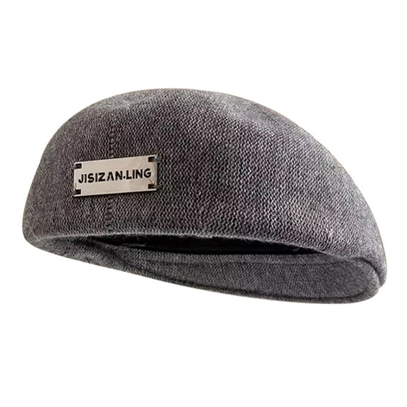 Mosey Stylish Knitted French Beret Hat Breathable Solic Color Spring Autumn Retro Beret Cap for Women Girls Painter
