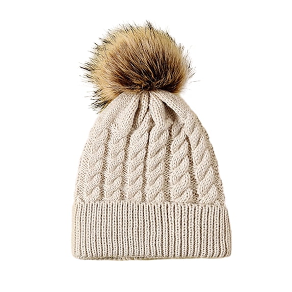 Mosey Thermal Beanie Hat Stay Warm Stylish Parent-Child Autumn Winter Cold-proof Fine Workmanship Hat for Cold Weather