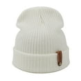 thumbnail image 1 of Mosey Unisex Winter Hat Thick Knitted Elastic Warm Solid Color No Brim Anti-slip Soft Windproof Women Men Cap Outdoor Beanie, 1 of 8