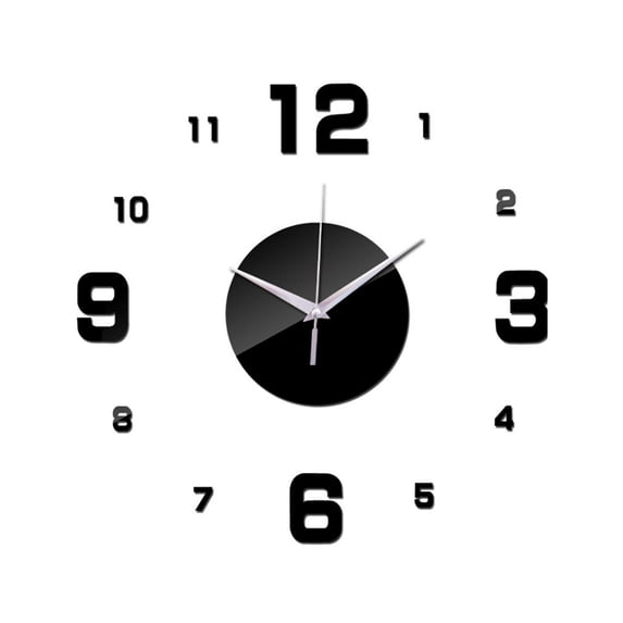Mosey Wall Clock Frameless Home Decoration Acrylic Mirror Stickers 3D Digital Hanging Clock Modern Art Decal for Living Room
