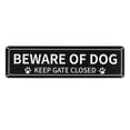 thumbnail image 1 of Mosey Weatherproof Warning Sign Beware of Dog 12x3 Inch Rust Free Metal Sign, 1 of 14