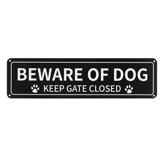 Mosey Weatherproof Warning Sign Beware of Dog 12x3 Inch Rust Free Metal Sign