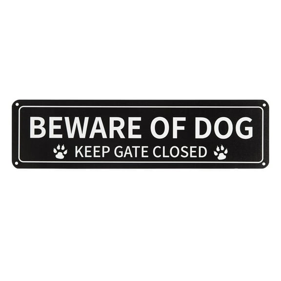 Mosey Weatherproof Warning Sign Beware of Dog 12x3 Inch Rust Free Metal Sign