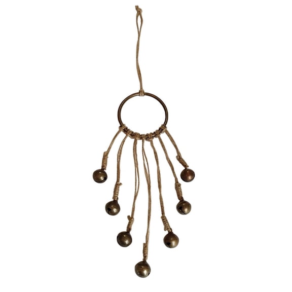 Mosey Witch Bells for Door Vintage Style Bell with Hanging Rope Witch-themed Halloween-inspired Door Hanging Decoration
