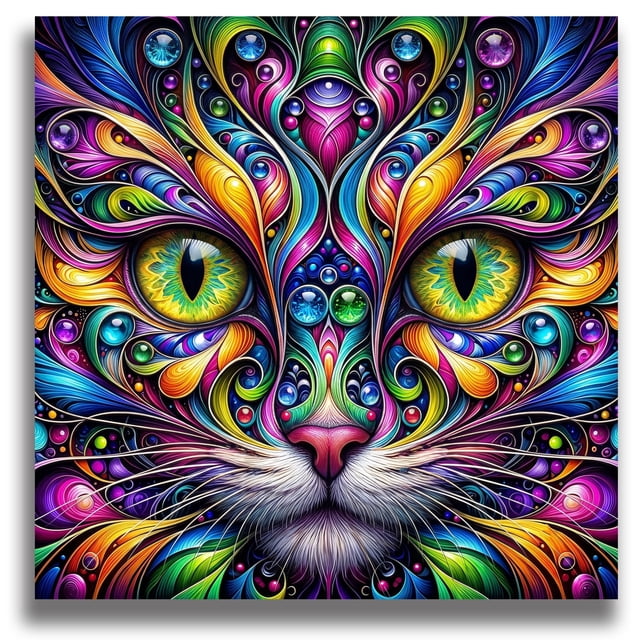 Mosflare Calico Cat Diamond Painting Kit for Adults,14x14 inch,HD ...