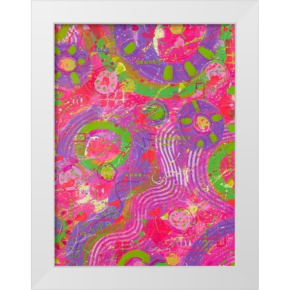Mosher, Deidre 14x18 White Modern Wood Framed Museum Art Print Titled - Another Time Abstract