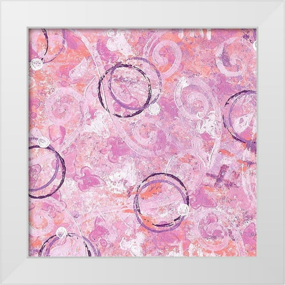 Mosher, Deidre 15x15 White Modern Wood Framed Museum Art Print Titled - Cotton Candy Swirls