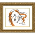 thumbnail image 1 of Mosher, Deidre 18x15 Gold Ornate Wood Framed with Double Matting Museum Art Print Titled - Relaxed Lady, 1 of 4