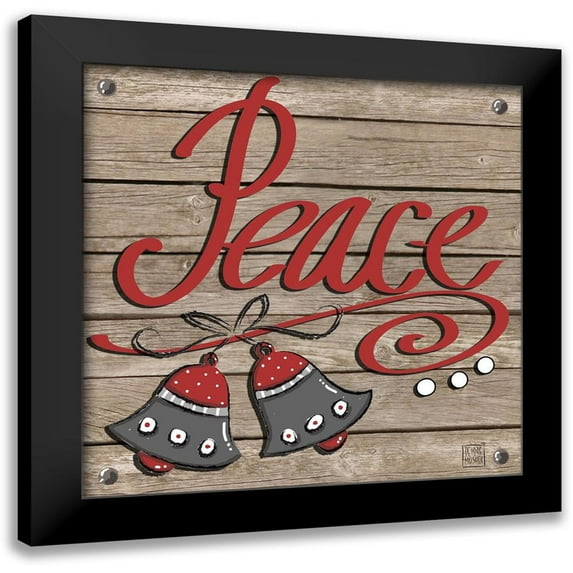 Mosher, Deidre 20x20 Black Modern Framed Museum Art Print Titled - Holiday Feelings on Wood I