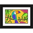 thumbnail image 1 of Mosher, Deidre 32x21 Black Ornate Wood Framed with Double Matting Museum Art Print Titled - Brightly Colored Toucan, 1 of 4