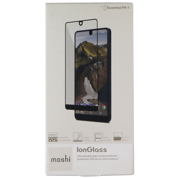 Moshi IonGlass Ultra Durable Screen Protector for Essential PH-1 - Clear/Black